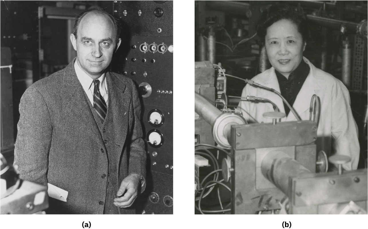Photo of physicist Enrico Fermi and Chien-Shiung Wu.